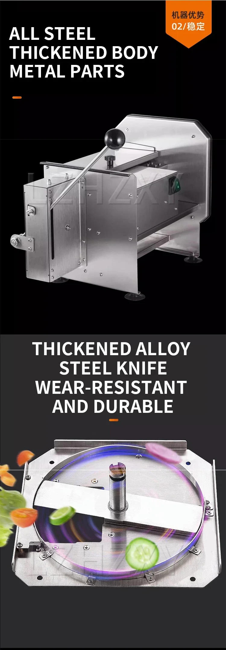 Description Picture 5 of itemCommercial dicing machine Electric vegetable cutting carrot potato onion Fully automatic dicing vegetables and fruits