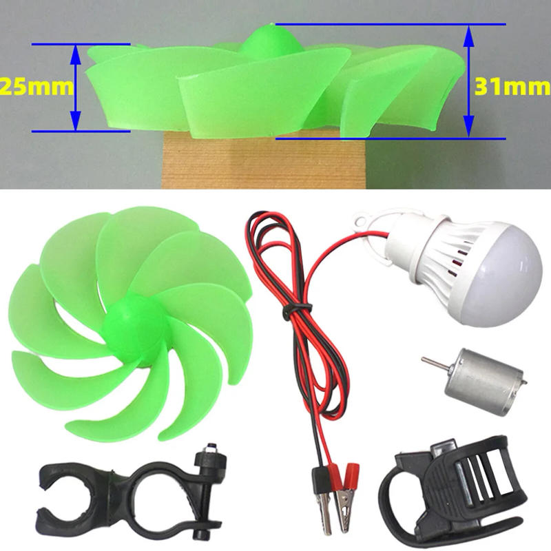 Description Picture 5 of itemBrand New Wind Turbine Motor Blade Accessories Energy Generator LED DIY Kit Bulb Parts Power Alternative Wind Power Supplies