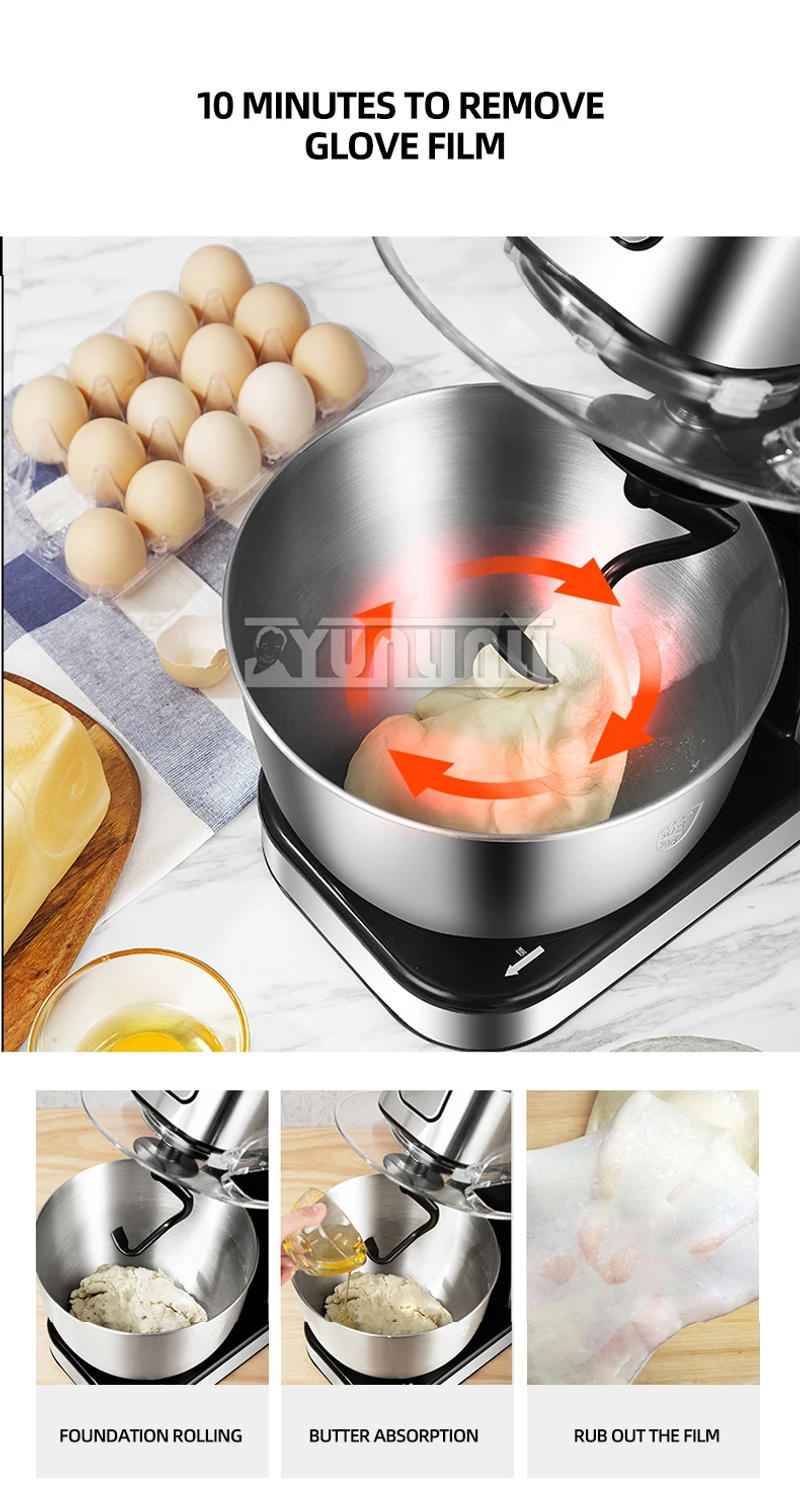 Description Picture 4 of item7L Automatic Food Blender Kitchen Stand Mixer Multifunctional Electric Egg Whisk Dough Cream Mixer Machine