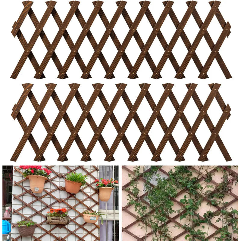 Description Picture 6 of itemGarden Expanding Wooden Trellis Expandable Trellises Aluminum Riveted Each Piece Expands to 200cm x 30cm Climbing Plants Support