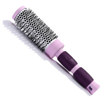 Thermal Aluminum Tube Round Barrel Hair Rolling Comb Professional Salon Styling Tool