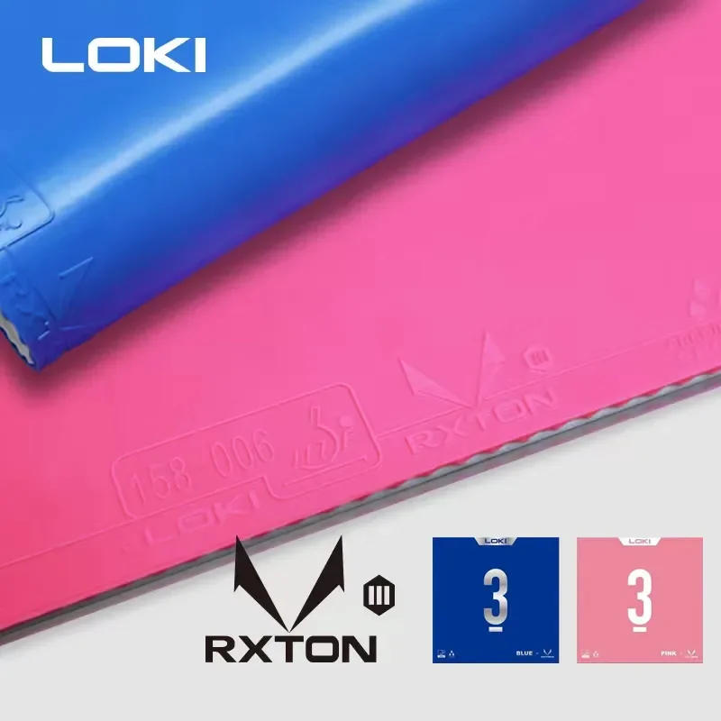 Description Picture 6 of itemOriginal LOKI RXTON 3 Blue Pink Table Tennis Rubber Pimples-in Tacky Ping Pong Rubber with Powerful Elastic Sponge
