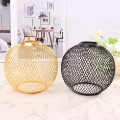 3Colors Hollow Out Metal Pendant Lamp Shade Cover Chandelier For Living Room Home Decoration Lighting Accessories 3Colors