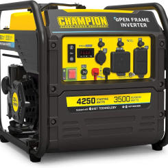 4250 Watt RV Ready Portable Open Frame Inverter Generator with Quiet Technology clen electricity for sensitive electronics