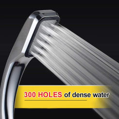 300 Holes Pressurized Handheld Square Shower head Water Saving Rainfall Spray Nozzle Bathroom Accessories
