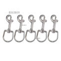 5pcs 316 Stainless Steel Scuba Diving Clips 127mm Swivel Eye Snap Hook Dive Single Ended Swivel Eye Bolt Hook Buckle Dog Clip