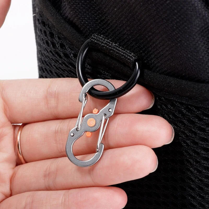 Description Picture 6 of item5Pcs Outdoor Camping S Type Carabiner with Lock Mini Keychain Hook Anti-Theft Outdoor Camping Backpack Buckle Key-Lock Tool