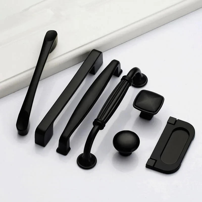 Description Picture 2 of itemBlack Handles for Furniture Cabinet Knobs and Kitchen Drawer Pulls Cupboard