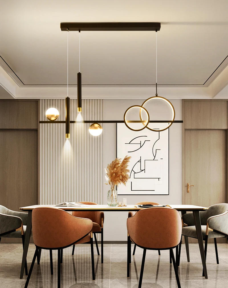 Description Picture 6 of itemModern Minimalist Led Pendant Lights Dimmable Remote Control Spotlight For Kitchen Table Dining Room Chandelier Home Decor Lamps