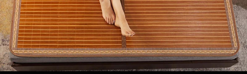 Description Picture 6 of itemSummer Bamboo mat reversible straw mat double-sided household old-fashioned rattan mat single bed foldable ice silk