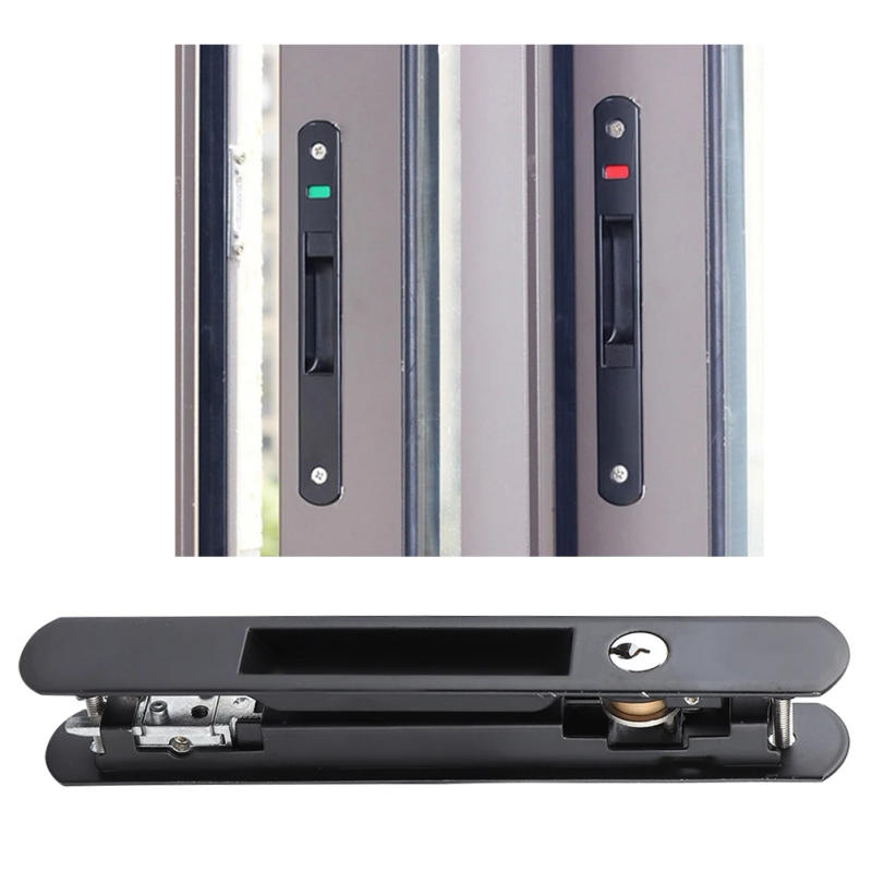 Description Picture 3 of itemDoor Lock Lock Catch Sliding Door Window Hook Lock Modern Mobile Door Single Double Sided Lock Catch for Home Household Supplies