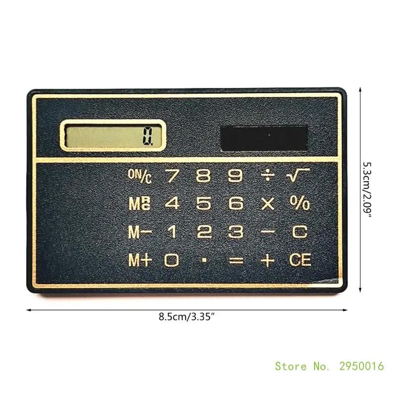 Description Picture 2 of item8 Digit Ultra Thin Solar Power Calculator with Touch Screen Credit Card Design Portable Mini Calculator for Business School