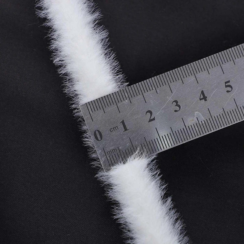 Description Picture 3 of item1m Faux Fur Ribbon Tapes DIY Apparel Sewing Fluffy Trim Fabric Sewing Stage Costume Plush Artificial Fur Stripe Decoration