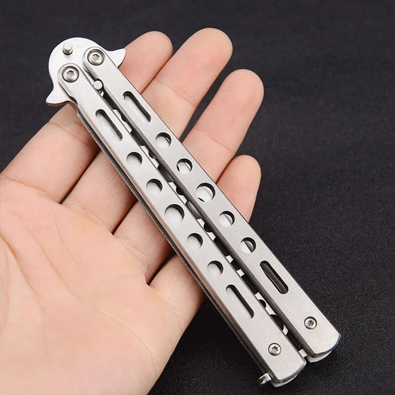 Description Picture 2 of itemPortable Folding Butterfly Knife CSGO Balisong Trainer Stainless Steel Pocket Practice Knife Training Tool for Outdoor Games New