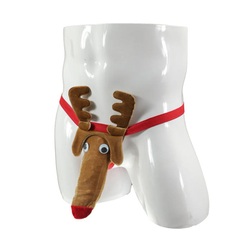 Description Picture 2 of item1pc Men's G-Strings Briefs Shorts Lingerie Underwear Reindeer Bulge Pouch T Back Thongs Funny Brief Man Panties
