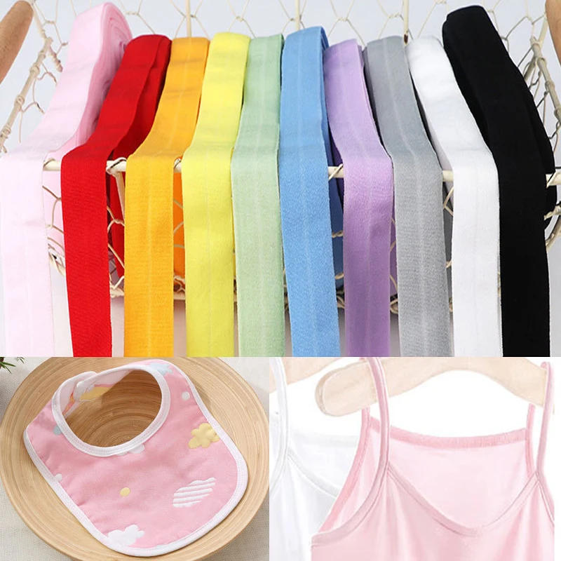 Description Picture 2 of item10M 2Cm Edge Sewing Ribbon Elastic Bias Binding Tapes Patchwork Quilting Fold Over Bands For DIY Garment Hem Sleeve Sewing Trims