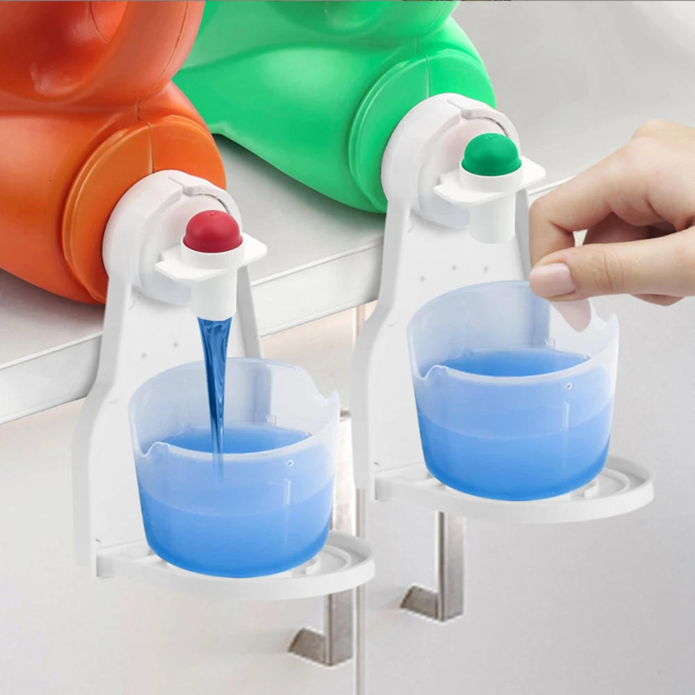 Description Picture 3 of itemLaundry Detergent Universal Organizer Soap Dish Accessories Drip Collector Cup Holder Fabric Softener Rack Spill