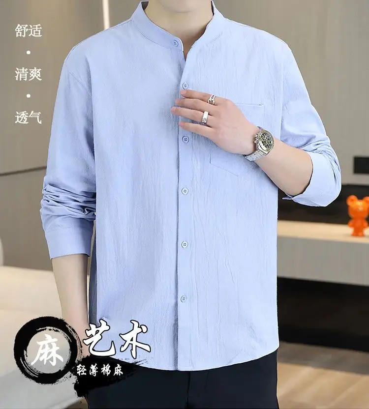 Description Picture 2 of itemPlus Size New Business Formal Shirts Office Dress Streetwear Slim Men Shirt Casual Long Sleeve Tuxedo Shirt Brand Clothing A02