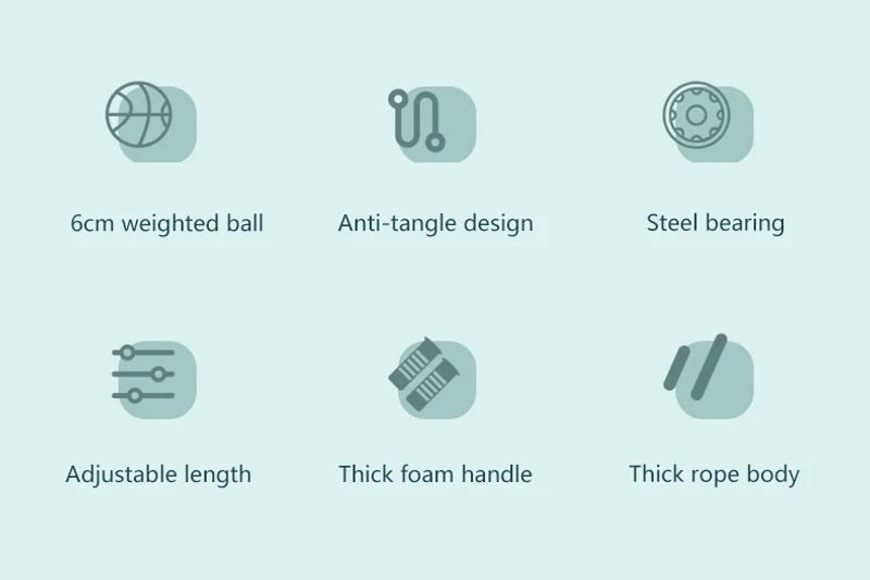 Description Picture 5 of itemCordless Jump Rope With Heavy Balls Sports Fitness Training Rapid Speed Skipping Rope Adjustable Home Gym Equipment