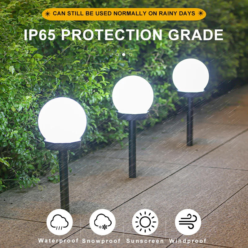 Description Picture 5 of itemSolar Waterproof Outdoor Garden Light Ball Lamp Solar Powered LED Bulb Lamp Solar Panel Energy Street Lawn Yard Pathway Lights