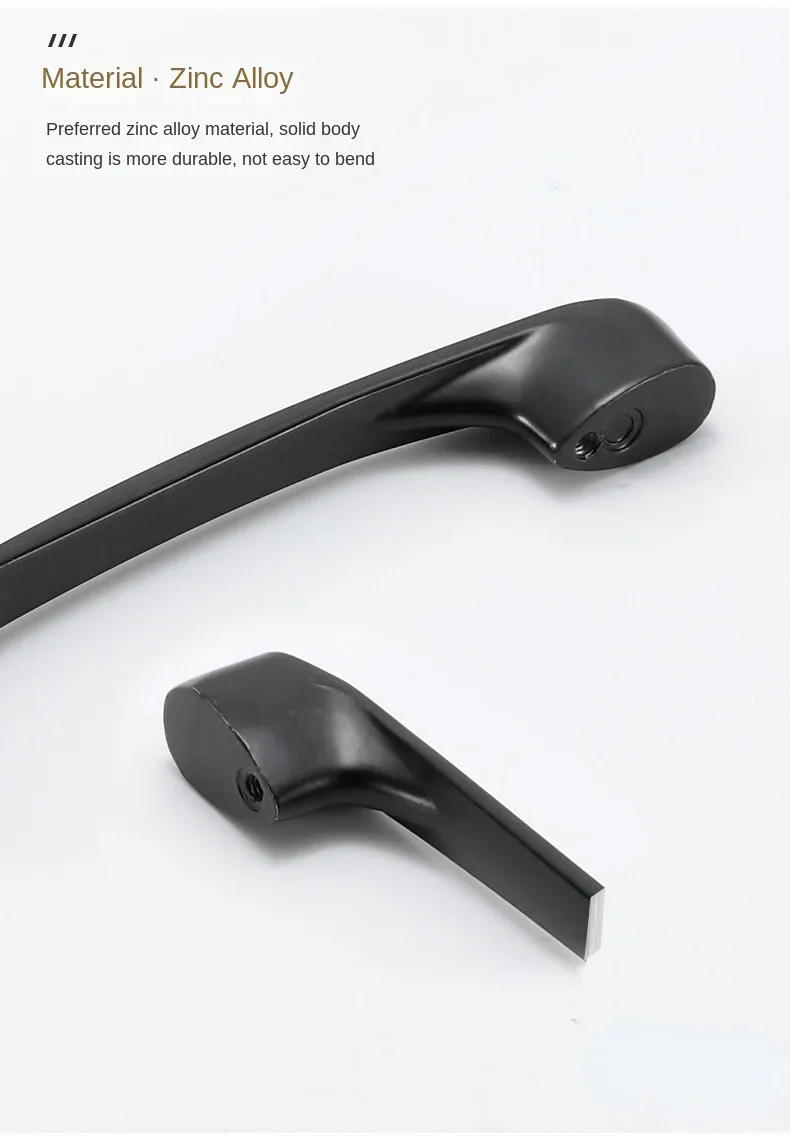 Description Picture 3 of itemAmerican Style Cabinet Handles Black Gold Gray Aluminum Alloy Kitchen Cupboard Door Pulls Drawer Knobs Furniture Handle Hardware