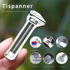 Compact Wrench Titanium Multitool Universal Wrench Bottle Opener Keychain Repair Tool Accessories Mini Portable Titanium Wrench