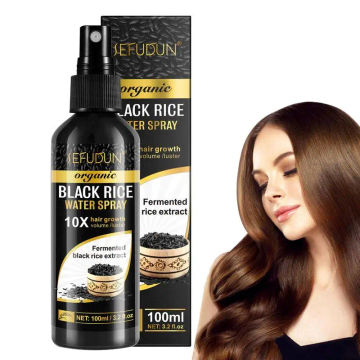 Hair Spray For Fine Hair Black Rice Hair Repair Essence Mist For Voluming And Strengthening Damaged Hair Repair Spray Oil For