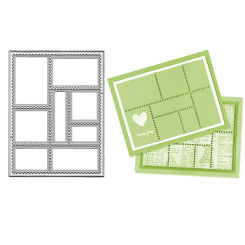 Metal Cutting Die Suitable For Seasonal DIY Photo Album Scrapbook 3D Creative Greeting Card Making Decorative Square Frame 2022