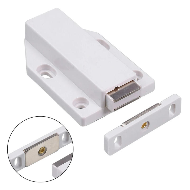 Description Picture 5 of itemTouch Release Hinge Doors Catches Latch Cabinet Cupboard Hardware Magnetic Metal Plastic Single Suction Tool White