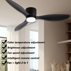 Indoor Advanced Simple Ceiling Fan Lamps with Remote Control 6 Speeds Adjustable 42-Inch 52-Inch Dc Motor Led Decorative Lamp