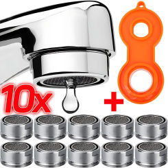 1/10PCS Water Saving Faucet Tap Aerator Replaceable Filter Mixed Nozzle M24 24mm Thread Bathroom Faucet Bubbler Bathroom Parts