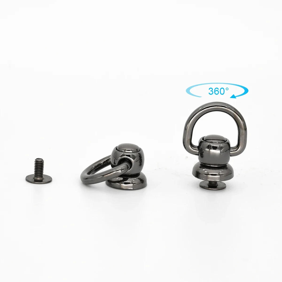 Description Picture 3 of item5pcs Metal Rivets 360 Degrees Rotate Ball Post with D Ring Studs Leathercraft Bag Anchor Parts Phone Case Decor Accessories