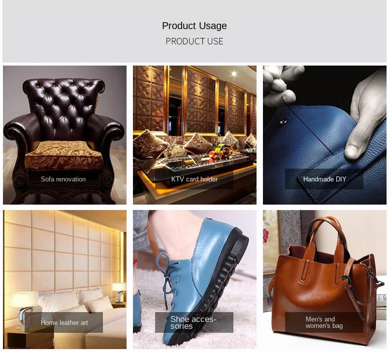Description Picture 6 of item1.2 Thick Crazy Horse Patterned Artificial Leather Fabric PU Soft Bag Sofa Seat Counter Wall Shoe Fashionable DIY Sewing Cloth