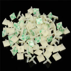 50/100pcs HC-5 Self Adhesive Mount Wire Tie Fixed Clip On PCB Spacer Standoff Locking Snap-In Fixed Clips Adhesive Cable Clamps