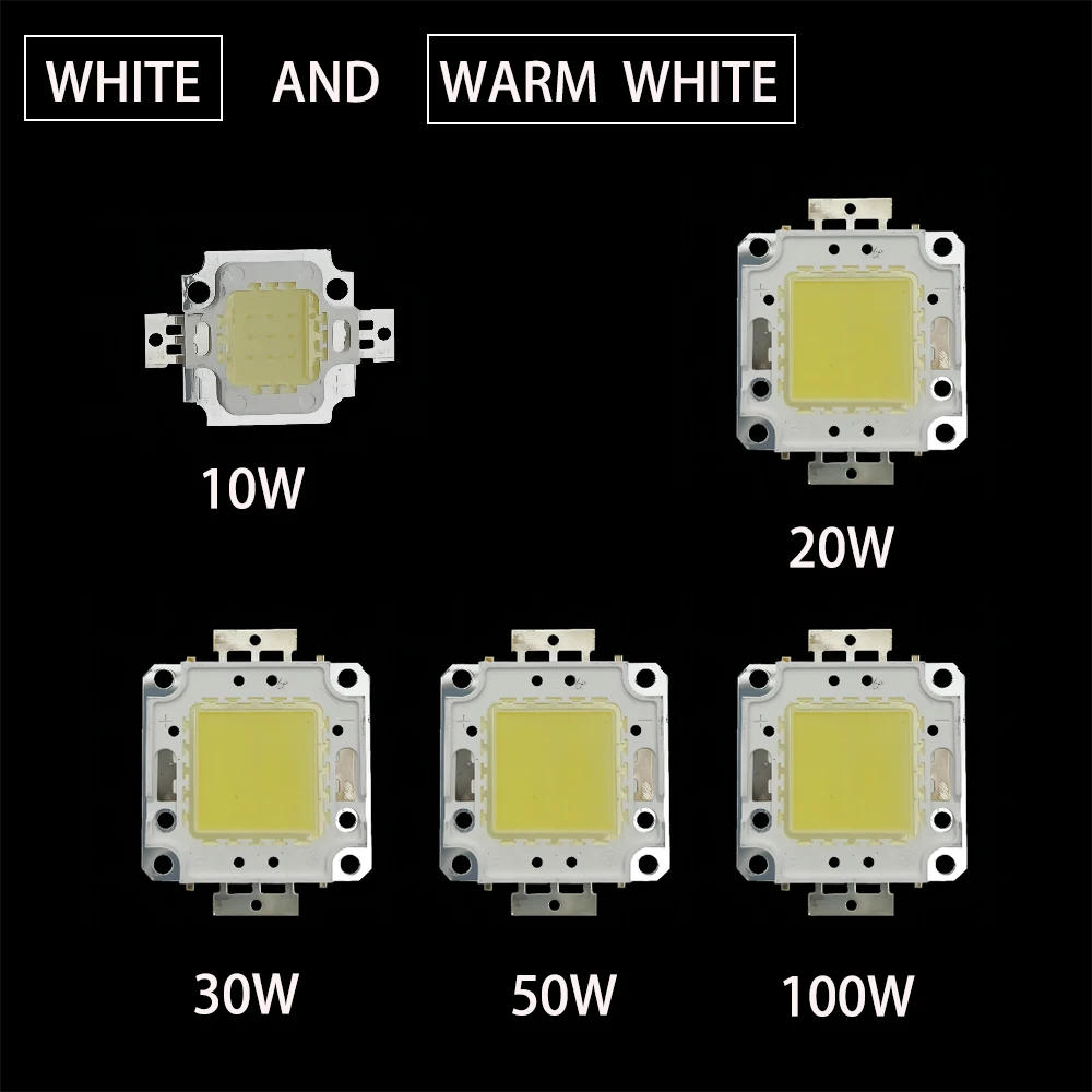 Description Picture 3 of item3pcs/ lot LED Beads Chip 10W 20W 30W 50W 100W LED COB Chip White Warm White High Quality for DIY Flood Light Spotlight