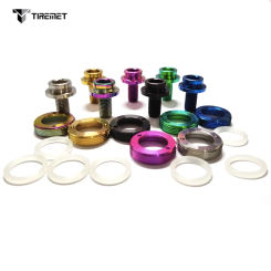 Tiremet 2Pc M8x15mm Titanium Alloy Crank Bolt Mountain Road Bike CNC Crank Bolt Bottom Bracket BB Axle Screws Bicycle Parts