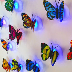 1/3/5pcs 3D Luminous Butterfly Wall Stickers Room Decor Decorative Controllable Luminous Butterfly Sticker Aesthetics Home Decor