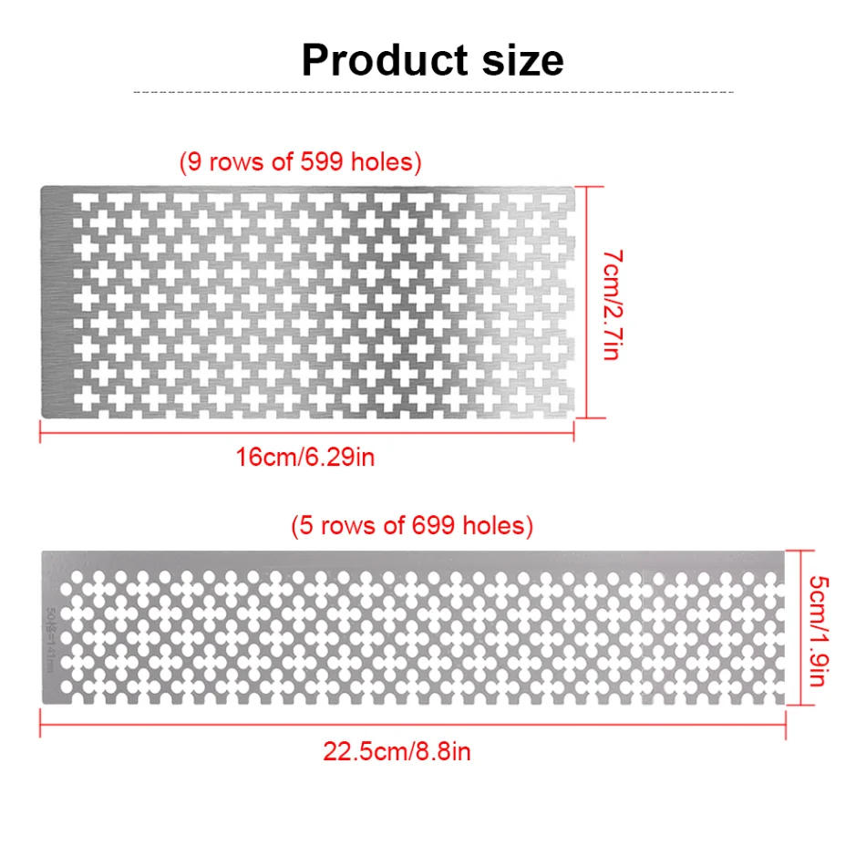 Description Picture 4 of itemDIY Diamond Painting Cross Stitch Tools Net Ruler Drilling Ruler Solid Color Stainless Steel Diamond Embroidery Painting Ruler