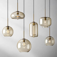 Nordic Creative Glass Chandelier Coffee Shop Bar Restaurant Bedroom Bedhead Chandelier Ceiling Kitchen Island Home Lighting