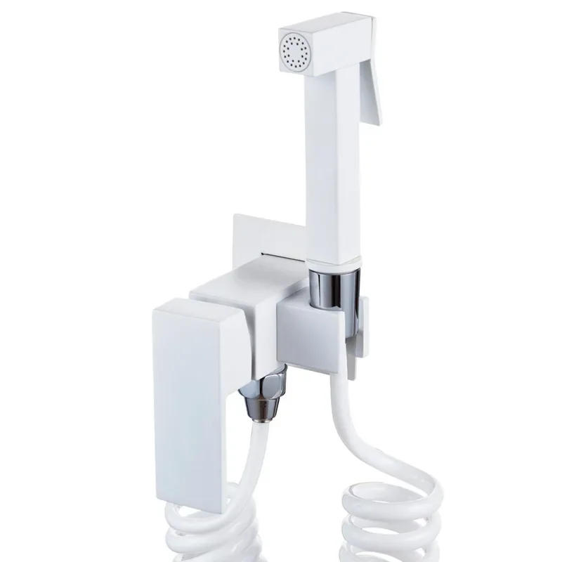 Description Picture 4 of itemWall Mounted Toilet bidet sprayer set Brass Hot and Cold Bidets faucet Bathroom sprayer shower bidet  High Pressure gun