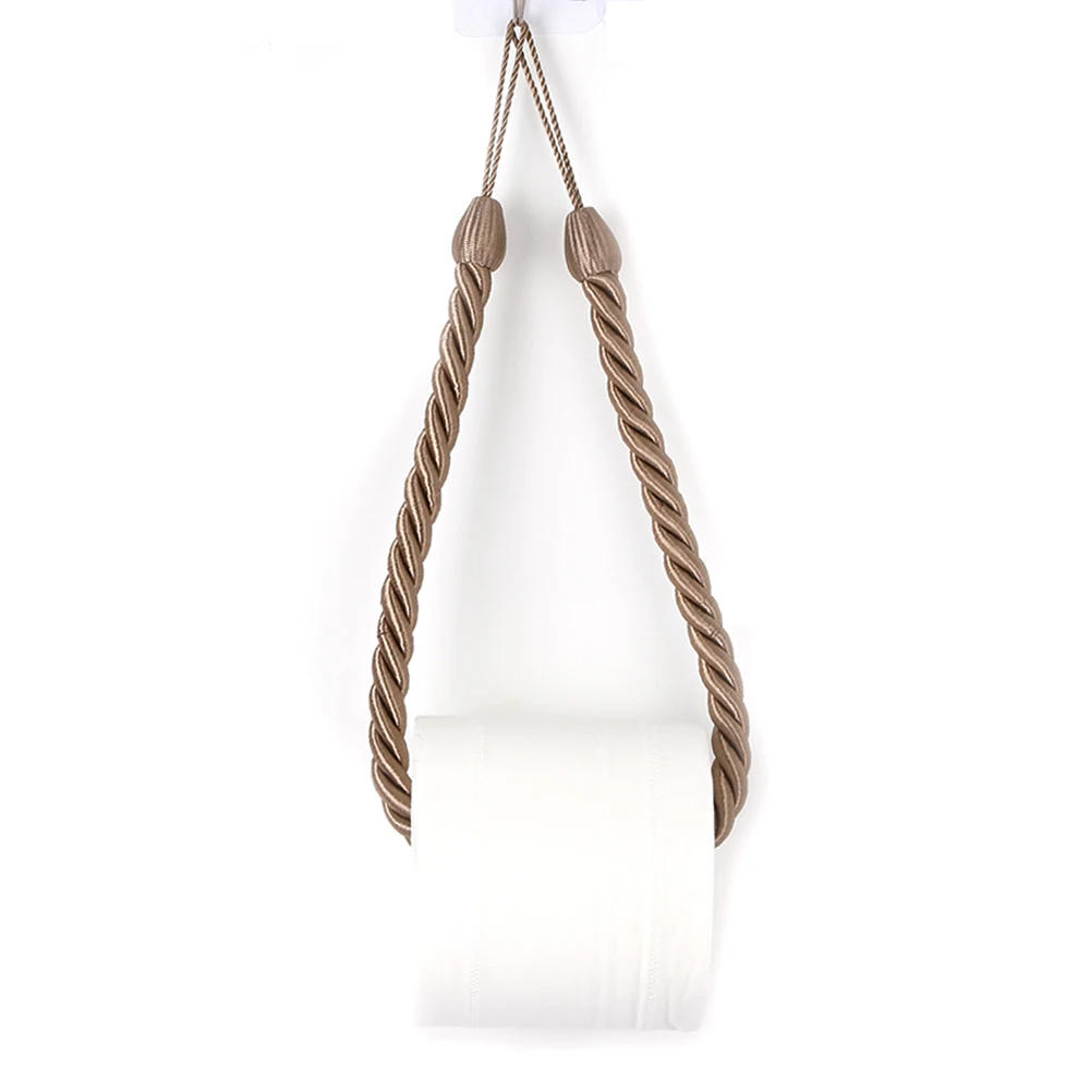 Description Picture 6 of item1PC Paper Towel Holders Towel Rack Bathroom Towel Hook Toilet Paper Holder Towel Rack Toilet Rope give away Nail-free hook up