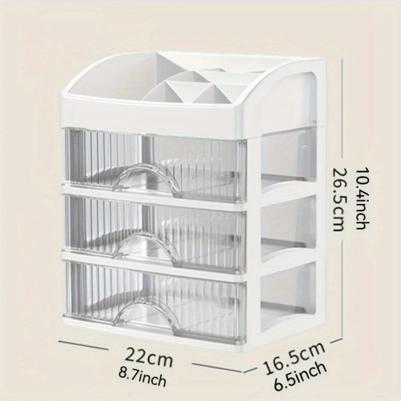 Description Picture 6 of itemSpacious Vanity Makeup Organizer - Multi-Compartment with Drawers for Skin Care, Brushes, and More - Effortlessly Organize Cosm