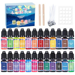 20/24Colors Candle Dyes Pigment Set Soap Liquid Colorant Pigment Set DIY Candle Making Supplies Soap Soy Wax Dye Candles Pigment