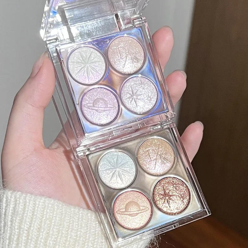 Description Picture 4 of item4Grid Eyeshadow Palette Glitter Pearlescent Transparent Acrylic Eye Shadow Sparkling Fine Shimmer Waterproof Lasting Eye Pigment