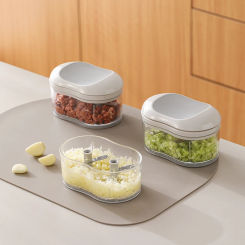 Manual Garlic Cutter, Hand-Pushed Household Small Meat Grinder, Ginger And Garlic Crusher, Kitchen Mud Cutter