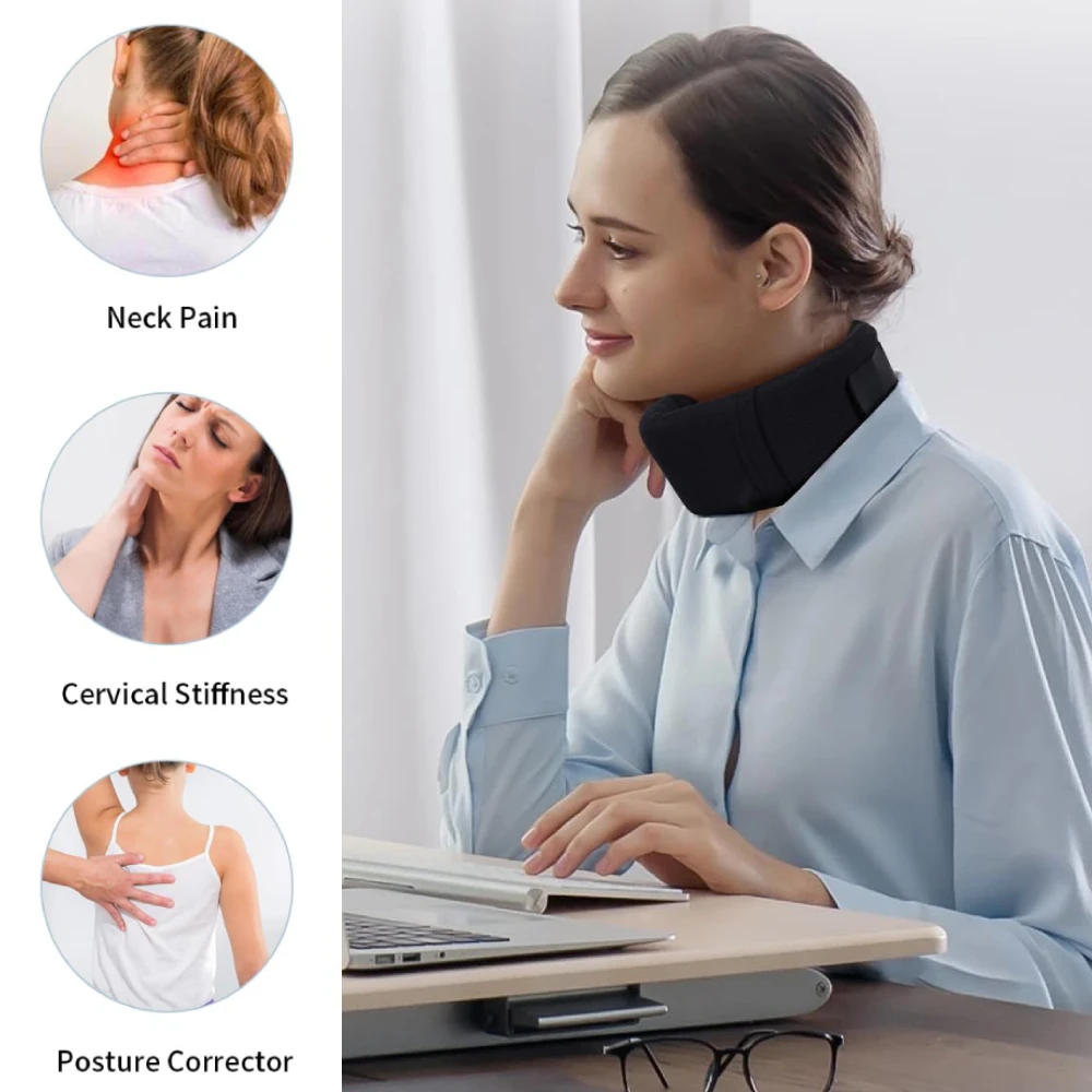 Description Picture 3 of itemSoft Foam Neck Brace Cervical Collar, Neck Support Brace for Sleeping - Relieves Neck Pain and Spine Pressure for Women & Men