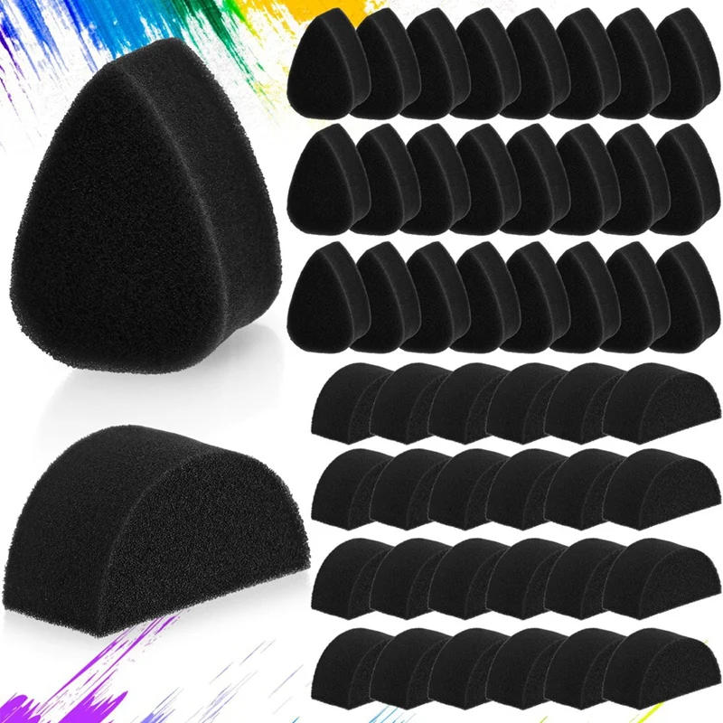 Description Picture 2 of itemFace Paint Sponges Face Painting Black Sponges High Density For Art Work And Body Paint (10/24 Petals + 10/24 Half Moon)