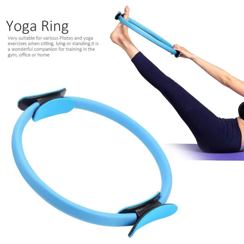 Description Picture 2 of itemWomen Yoga Pilates Circles Home Gym Equipments Yoga Pilates Accessories Fitness Hoop Inner Thigh Exerciser Yoga Wheel Sports
