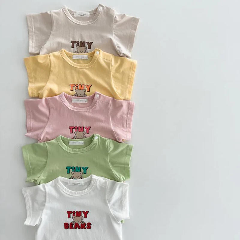 Description Picture 4 of item2025 Summer New Baby Short Sleeve T Shirt Cute Bear Print T Shirts For Boy Girl Candy Color Tee Toddler Tops Baby Clothes