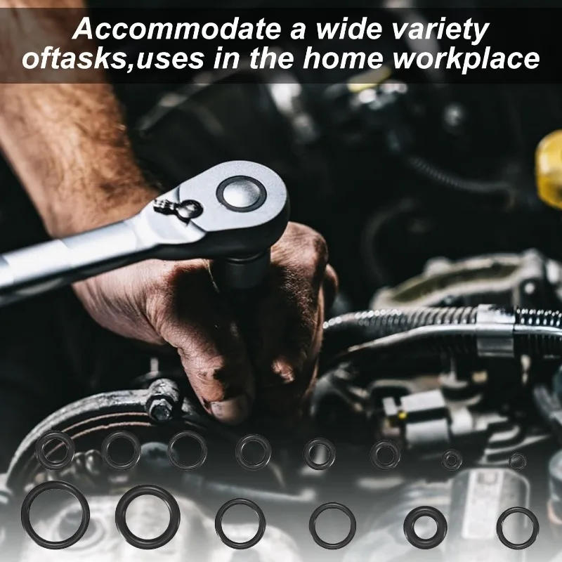 Description Picture 4 of item360pcs Oil-Resistant Rubber O-Rings Set 24Sizes for Plumbing Automotive Maintenance Seals Gaskets for Air and Gas Connections
